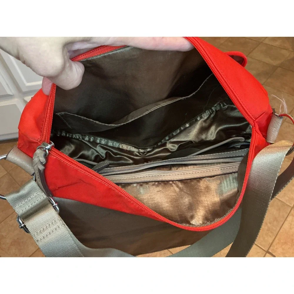 Dana Buchman Red Messenger Crossbody Bag Travel Satchel Everyday Purse‎